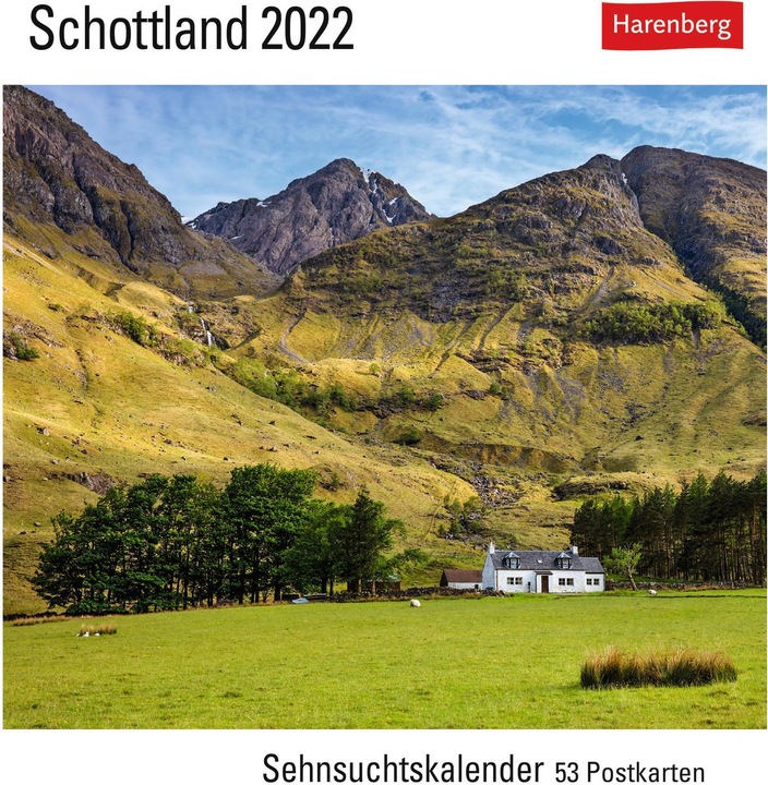 Produktbild Harenberg Postkartenkalender Schottland 2022 (16 x 17.5 cm, Deutsch)