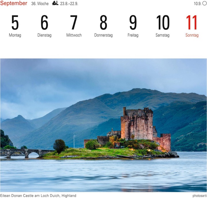 Produktbild Harenberg Postkartenkalender Schottland 2022 (16 x 17.5 cm, Deutsch)