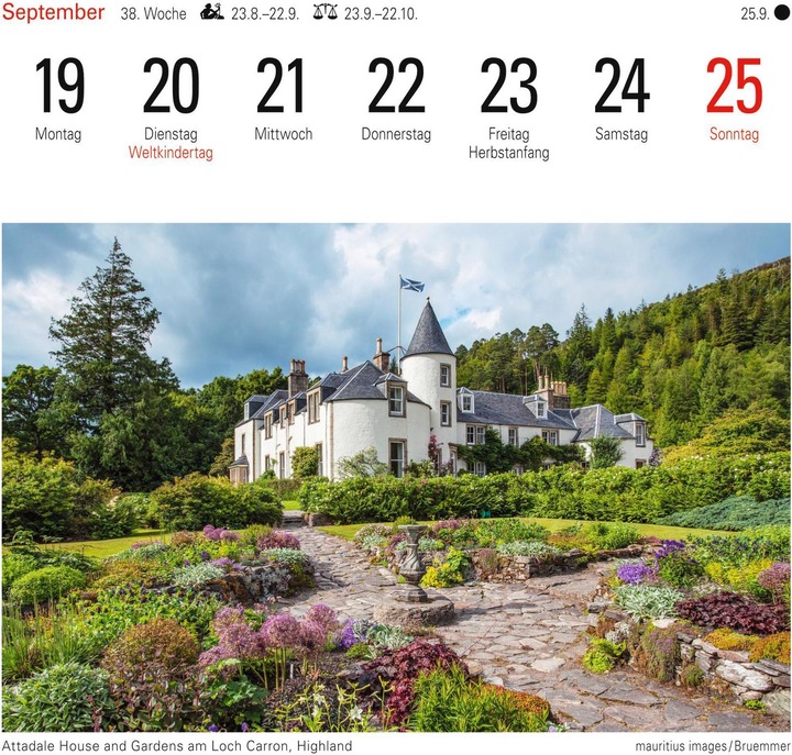 Produktbild Harenberg Postkartenkalender Schottland 2022 (16 x 17.5 cm, Deutsch)