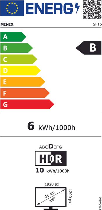 Energie-Label Minix SF16 (1920 x 1200 Pixel, 16")