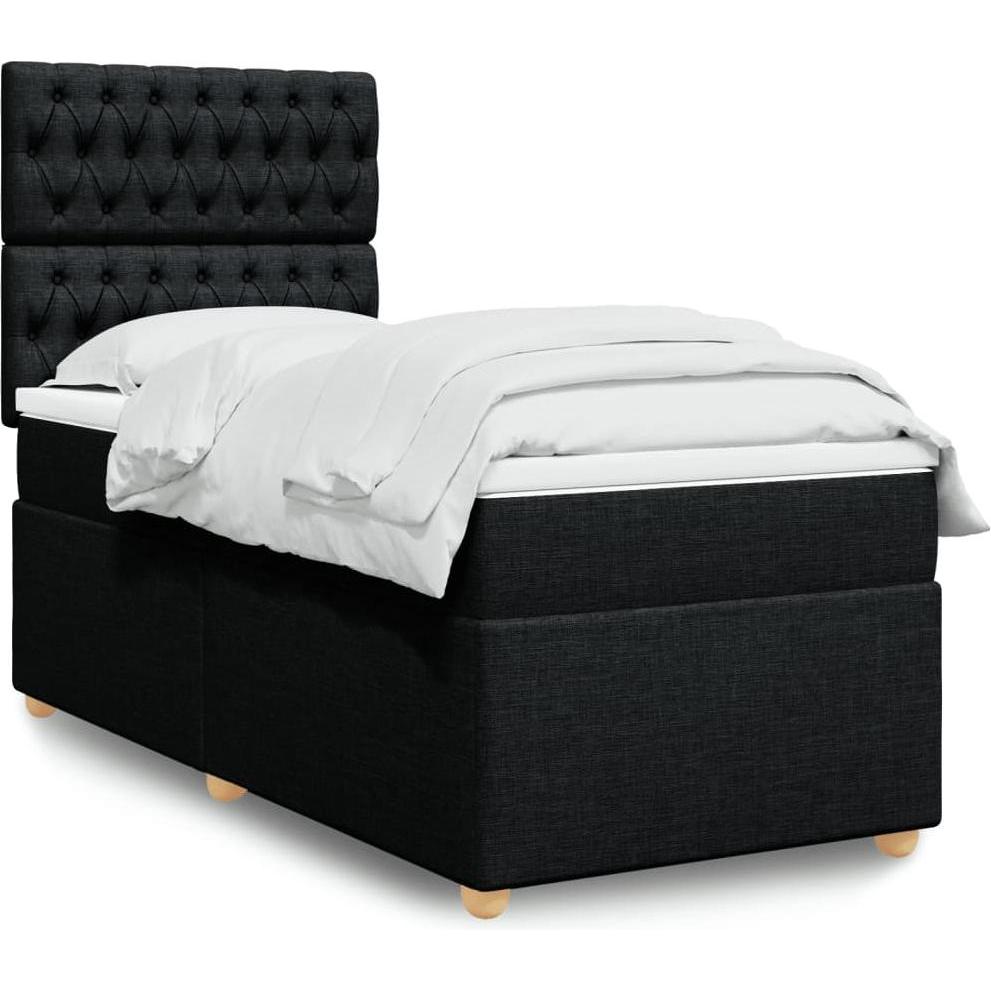 VidaXL, Bett, Bo x springbett mit Matratze 90 x 190 cm Stoff (90 x 190 cm)