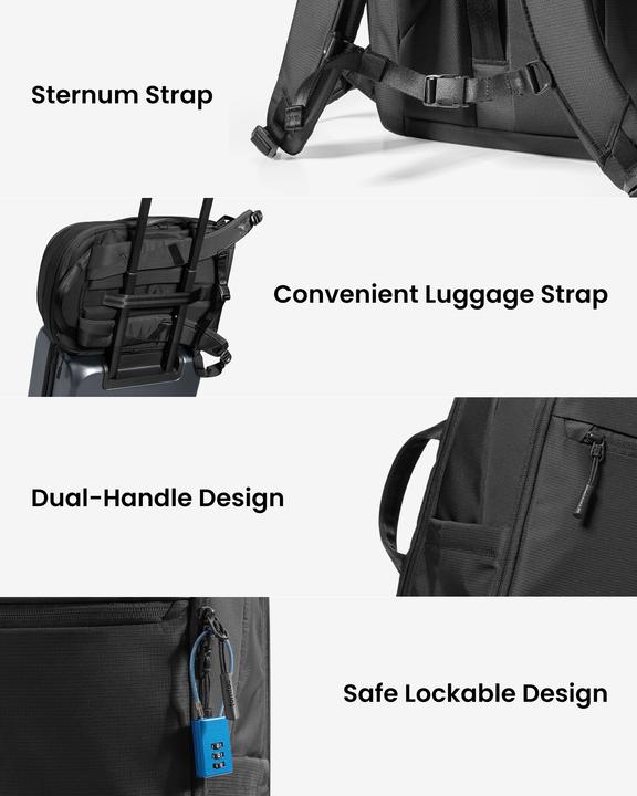 Immagine prodotto tomtoc UrbanEX-T77 Laptop Backpack, 22L, black (22 l)