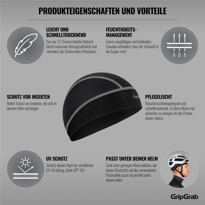 Produktbild GripGrab Lightweight Summer Skull Cap (One Size)