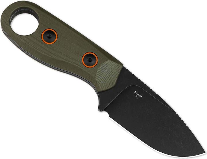 Actual product image Kizer Beaver D2 Olive Green G10 (7 cm)