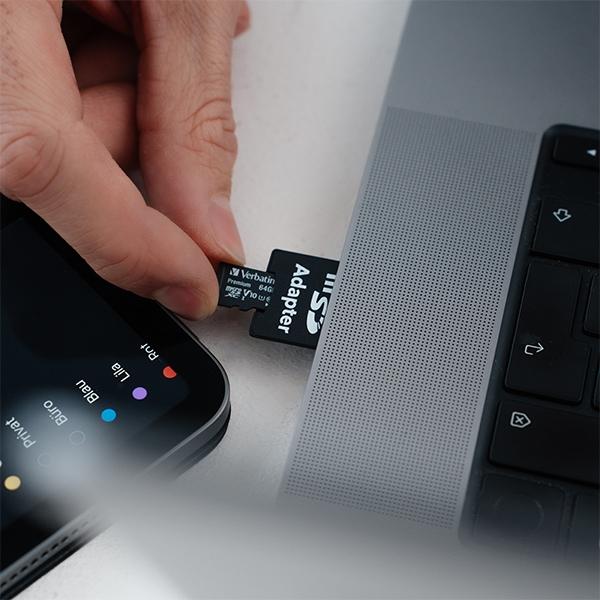 Productafbeelding Verbatim Micro SDXC Kaart Klasse 10 (64 GB, microSDXC, U1, UHS-I)