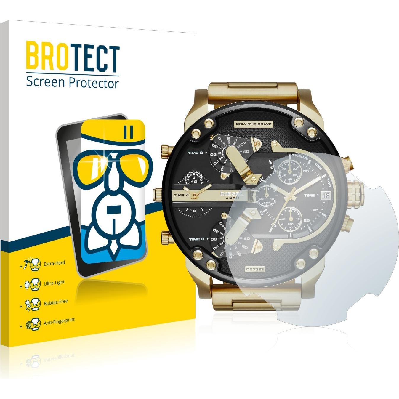 BROTECT AirGlass Panzerglasfolie, Smartwatch Schutzfolie, Transparent