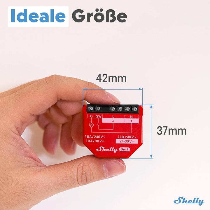 Actual product image Shelly 1PM Gen3 x4 (Switch actuator)