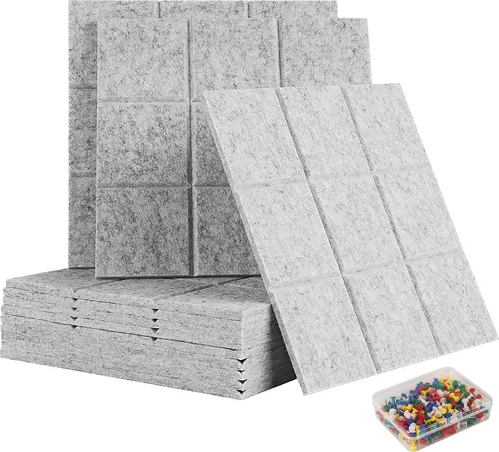 Produktbild Relaxdays 12x Filzpinnwand (Pinnwand, 30 x 10 cm)