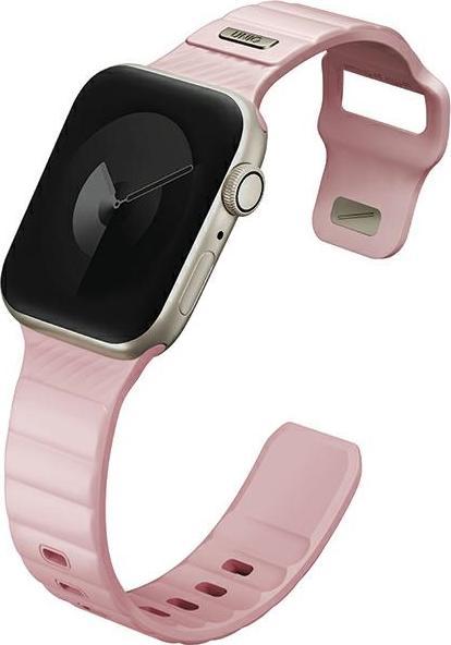 Produktbild Uniq pasek Stride Apple Watch Series 1/2/3/4/5/6/7/8/9/SE/SE2 38/40/41mm FKM Rubber Strap różowy/pal (40 mm, 38 mm, 41 mm, Kunststoff)