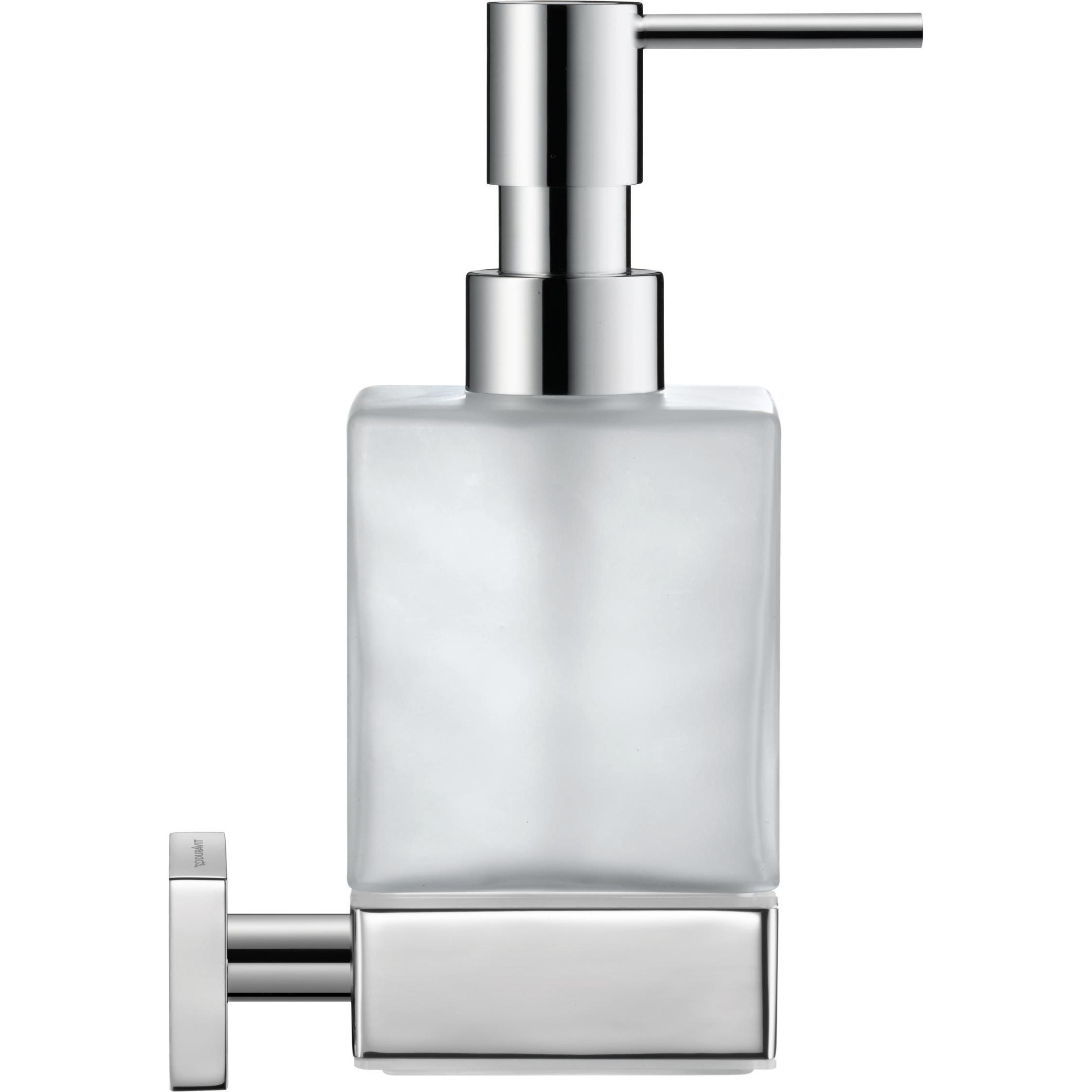 Duravit, Seifenspender + Seifenschale, Seifenspender KARREE Glas matt chrom