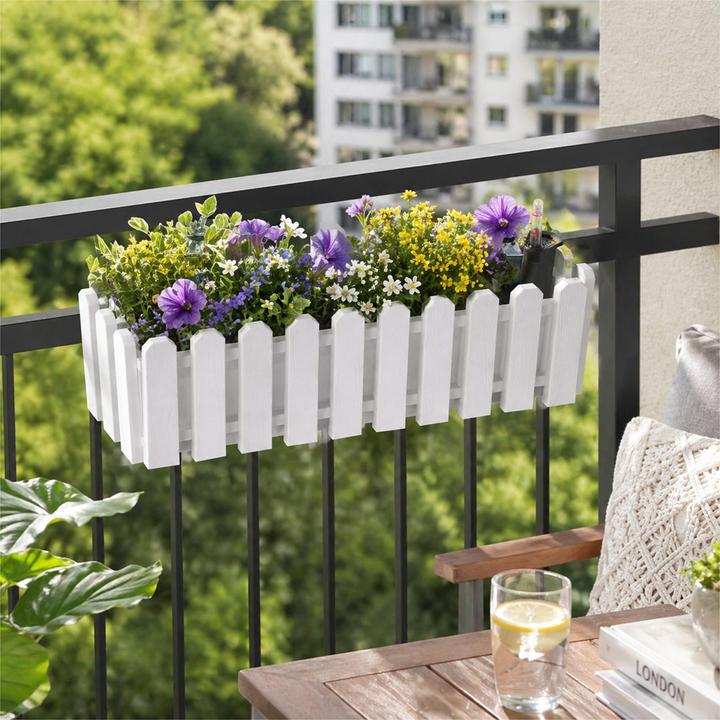 HTI-Living Blumenkasten mit Wasserspeicher Nessa 50 cm Weiss (20 x 50 x  16.50 cm)
