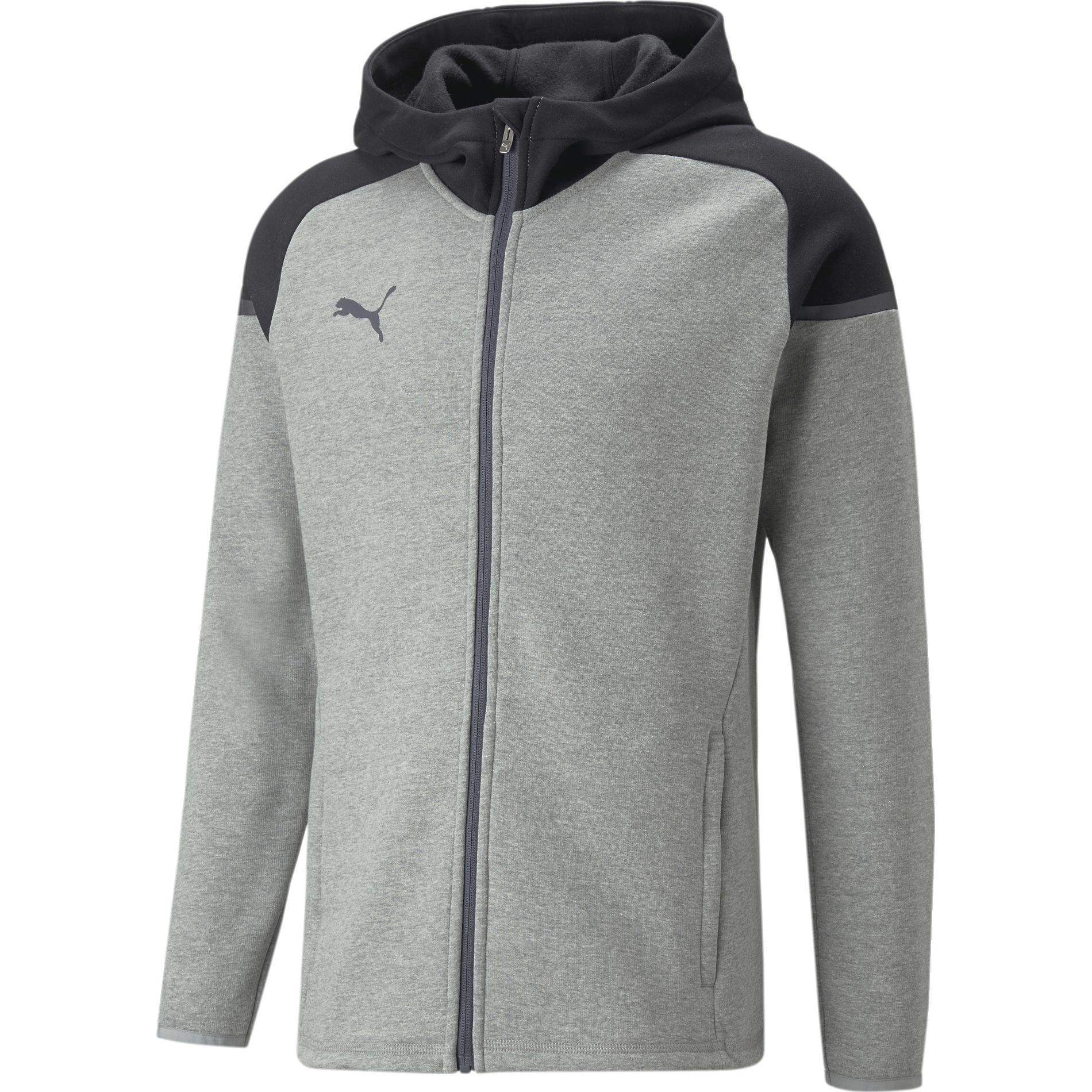 Puma, Herren, Laufjacke, teamCUP Casuals Hooded Jkt (XXL), Grau, XXL