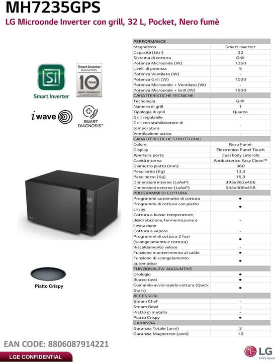 Actual product image LG MH7235GPS (32 l)