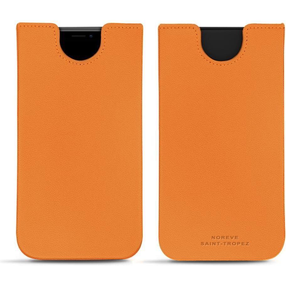 Noreve Lederschutzhülle (Apple iPhone XR), Smartphone Hülle, Orange