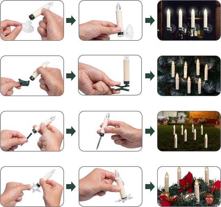 Image du produit Monzana Bougies d'arbre de Noël (30 x)