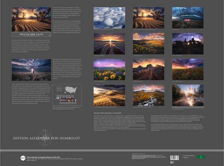 Produktbild Heye Kalender Wüsten und Täler 2022 (78 x 58 cm)