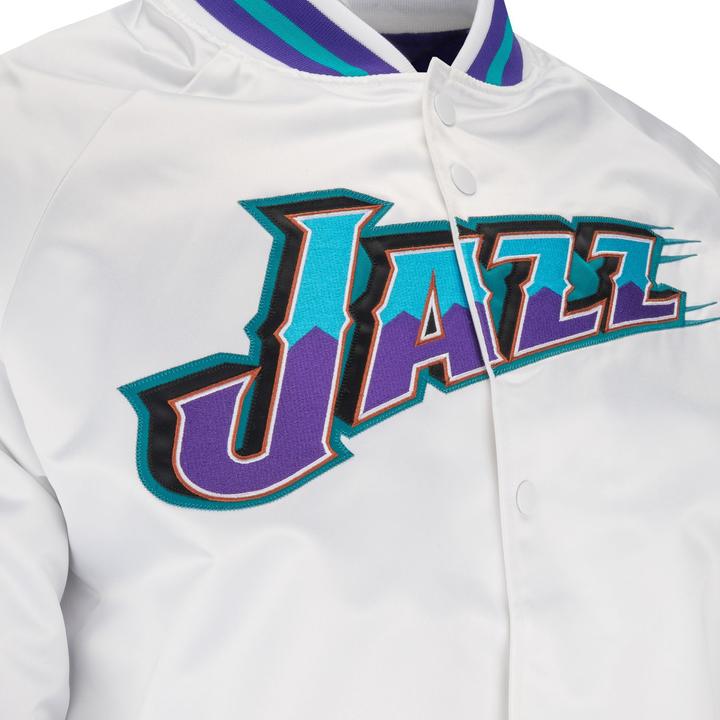 Immagine prodotto Mitchell & Ness M&N Giacca leggera in raso - Utah Jazz bianco - S (S)
