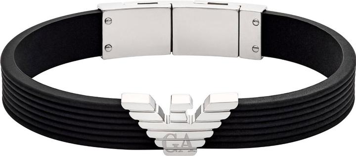Immagine prodotto Emporio Armani Armband (18 cm, Silicone, Acciaio inossidabile)