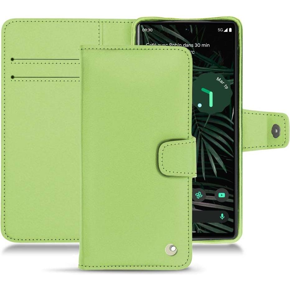 Noreve Lederschutzhülle Wallet (Google Pixel 6 Pro), Smartphone Hülle, Grün