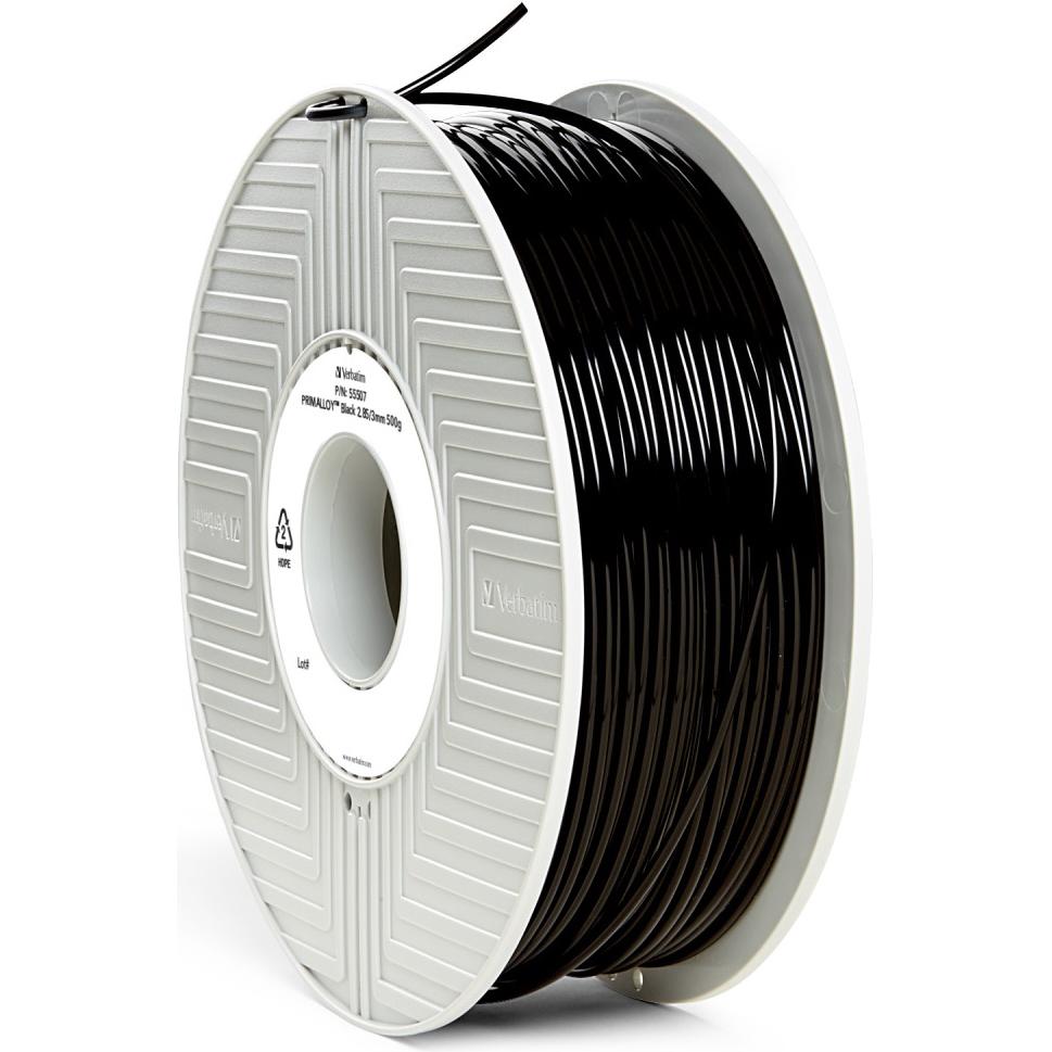 Verbatim PRIMALLOY 2.85MM BLACK 500G (TPE, 2.85 mm, 500 g, Schwarz), 3D Filament, Schwarz