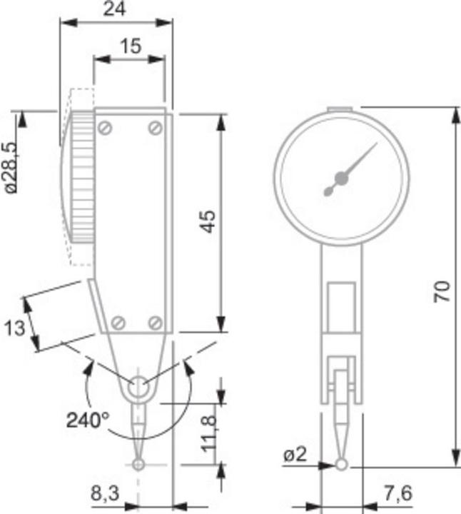 Produktbild Tesa Technology Fühlhebelmessgerät TESATAST ± 0.4 mm / 01810005