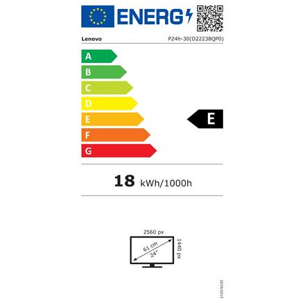 Energy Label Lenovo ThinkVision P24h-30 (2560 x 1440 pixels, 23.80")