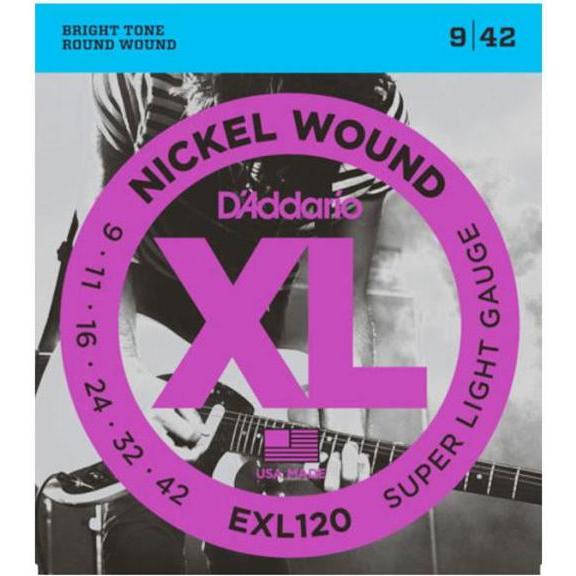 D'Addario Daddario EXL120 Saiten für E-Gitarre Super Light 9-42 3 SETS (120 x, E-Gitarre), Saiten