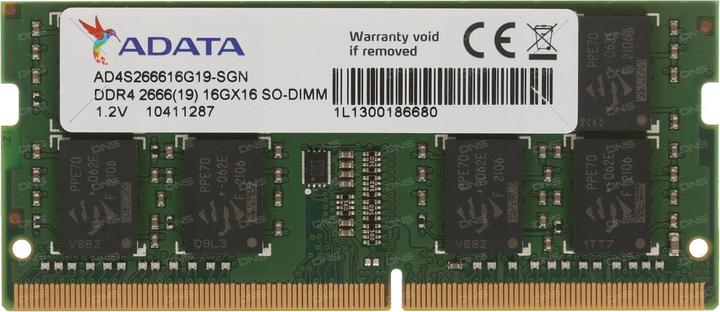 Image du produit Adata 4GB DDR4 2666 SODIMM (1 x 4GB, 2666 MHz, RAM DDR4, SO-DIMM)