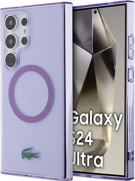 Image du produit Lacoste LCHMLULOU S928 pourpre/pourpre hardcase Transparent MagSafe (Samsung Galaxy S24 Ultra)