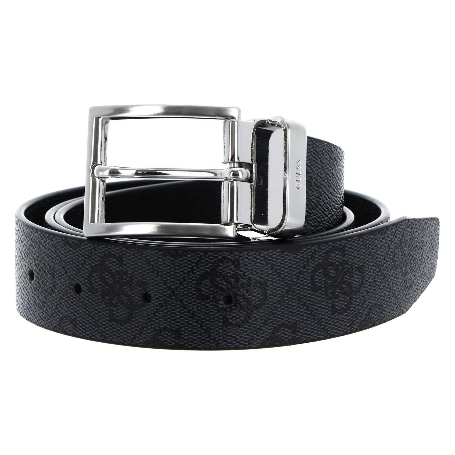 Guess, Herren, Gürtel, Vezzola Reversible And Adjustable Belt, Schwarz, (90)