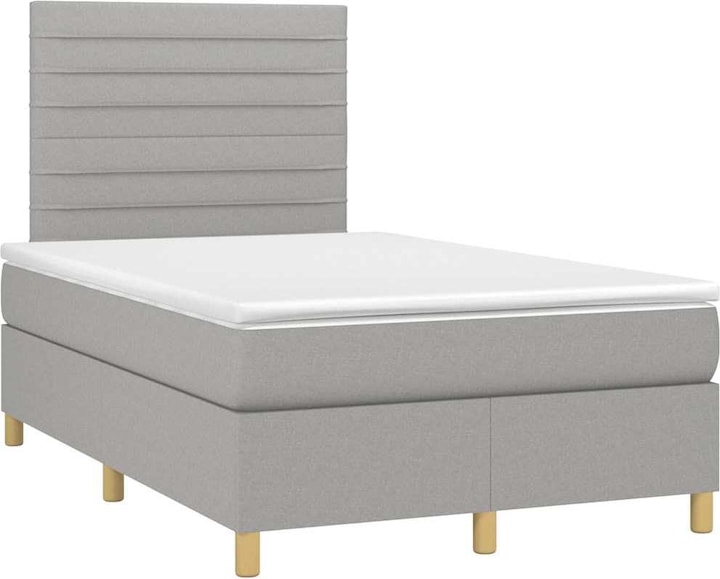 Produktbild VidaXL Bo x springbett mit Matratze & LED 120 x 190 cm Stoff (120 x 190 cm)