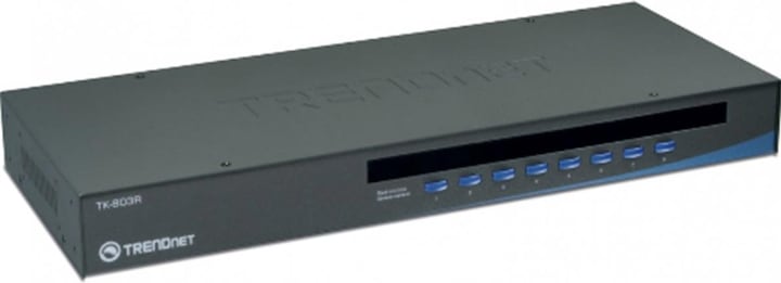 Produktbild Trendnet 8-x, VGA, 1U, USB, PS/2