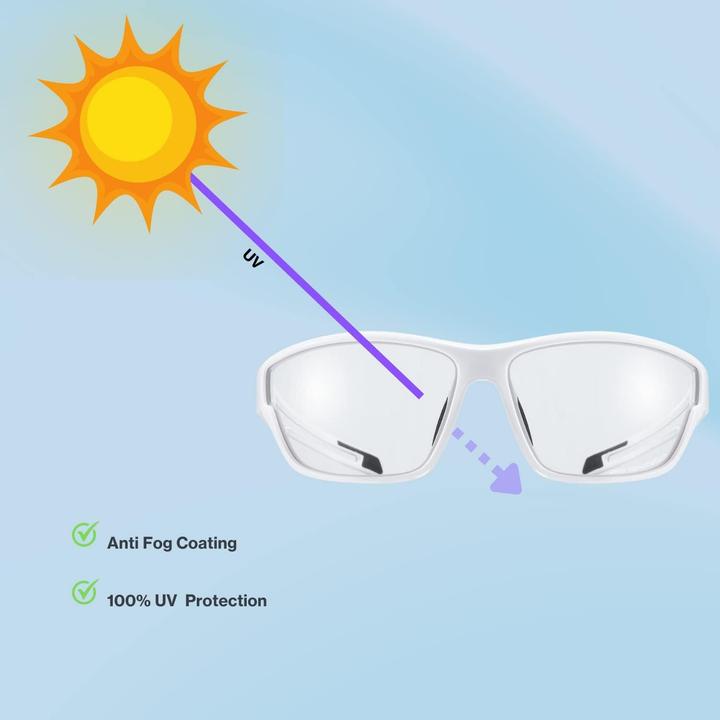 Actual product image Uvex sportstyle 806 V (Smoke, White, Variomatic Smoke)