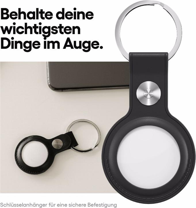 Actual product image Keybudz AirTag Keyring Black
