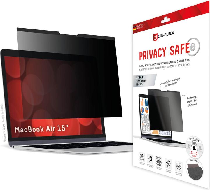 Actual product image Displex Privacy Safe, Laptop Blickschutzfilter (15", 3:2)