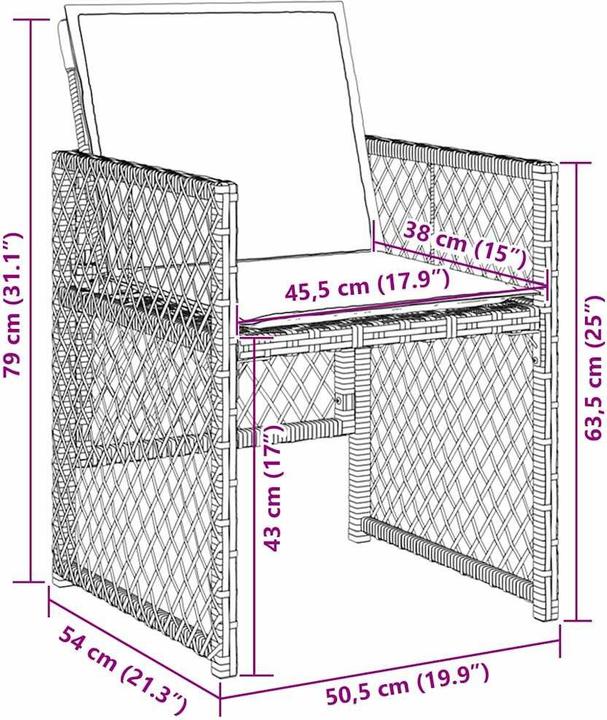 Produktbild vidaXL Outdoortisch-Set (80 x 80 x 73 cm)