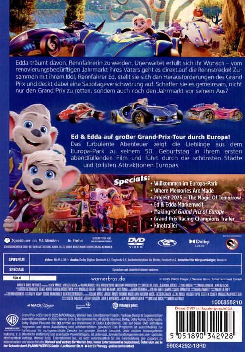 Image du produit Warner Bros Grand Prix of Europe (DVD, Allemand)