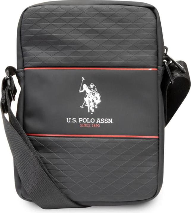 Immagine prodotto U.S. Polo Borsa 8" a righe centrali, nera