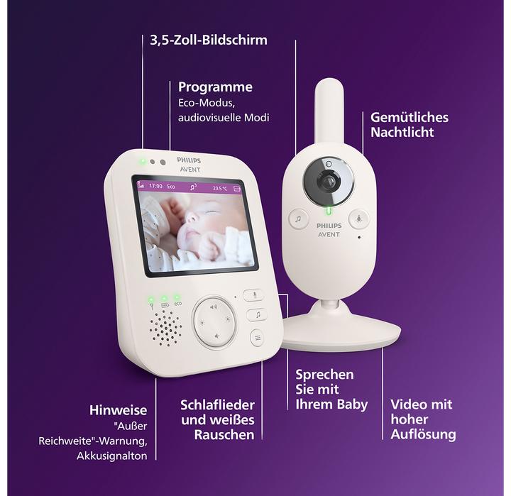 Produktbild Philips Avent Video & Audio Premium (Babyphone mit Kamera, 300 m)