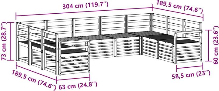 Produktbild vidaXL Outdoor-Sofa