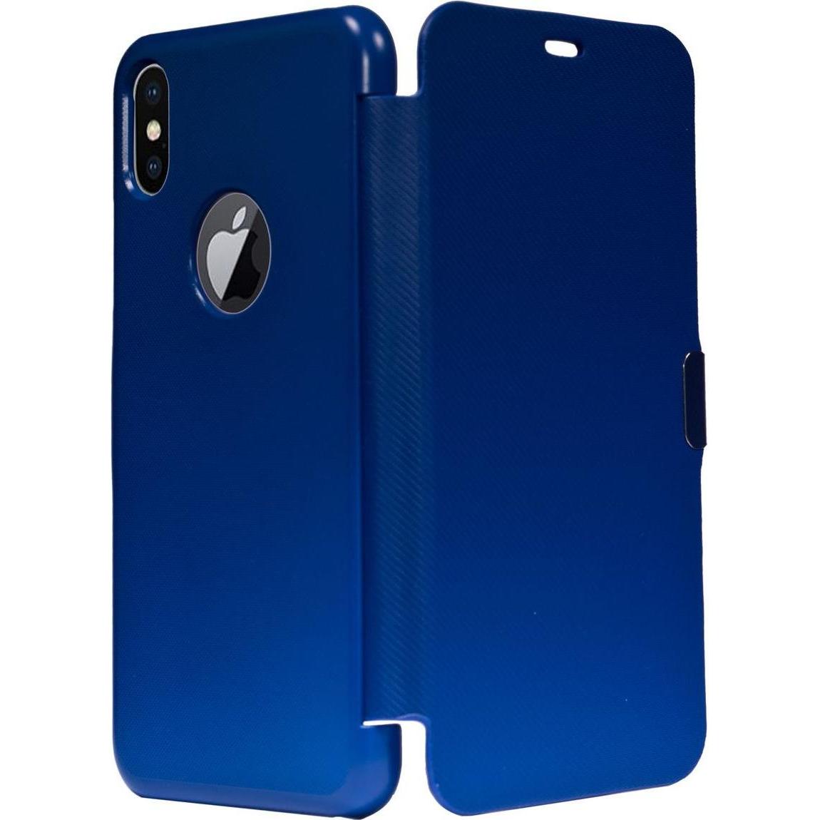 Thumbnail - König Design Apple iPhone X / XS Hülle Case Handy Cover Schutz Tasche Flip Schutzhülle Blau (Apple iPhone XS), Smartphon...