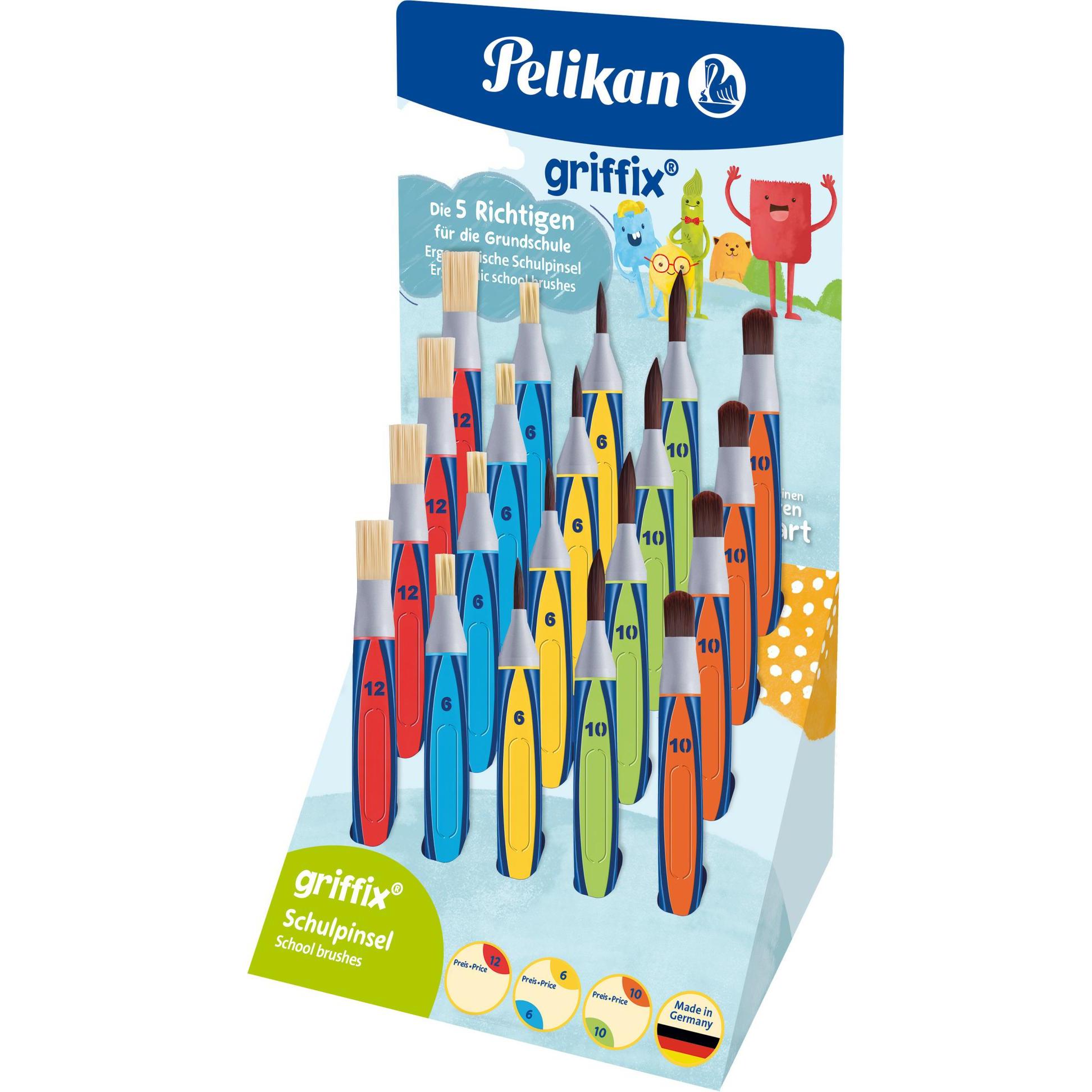 Pelikan, Pinsel, Display Pinsel Griffix 603232 5 Farben