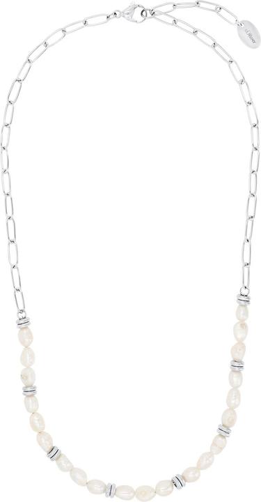 Produktbild S.Oliver Halsschmuck für Damen, Edelstahl, Süsswasserzuchtperle (Edelstahl, 3 cm)