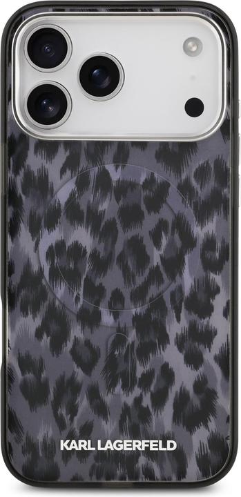 Immagine prodotto Karl Lagerfeld - IML Leopard Pattern MagSafe (KLHMP17XHDLEOICK) - iPhone 17 Pro Max - Black (Apple iPhone 17 Pro Max)