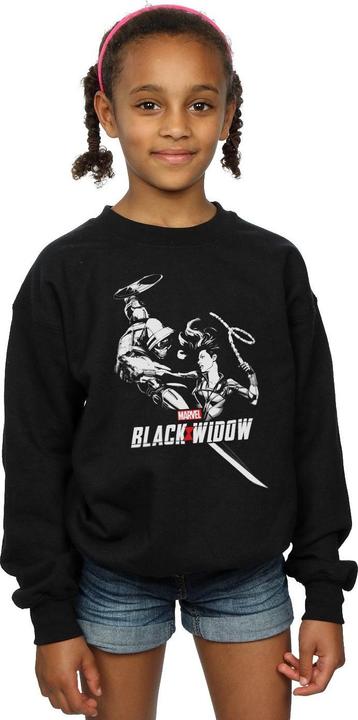 Actual product image Girls Black Widow Movie Taskmaster Battle Sweatshirt (128)