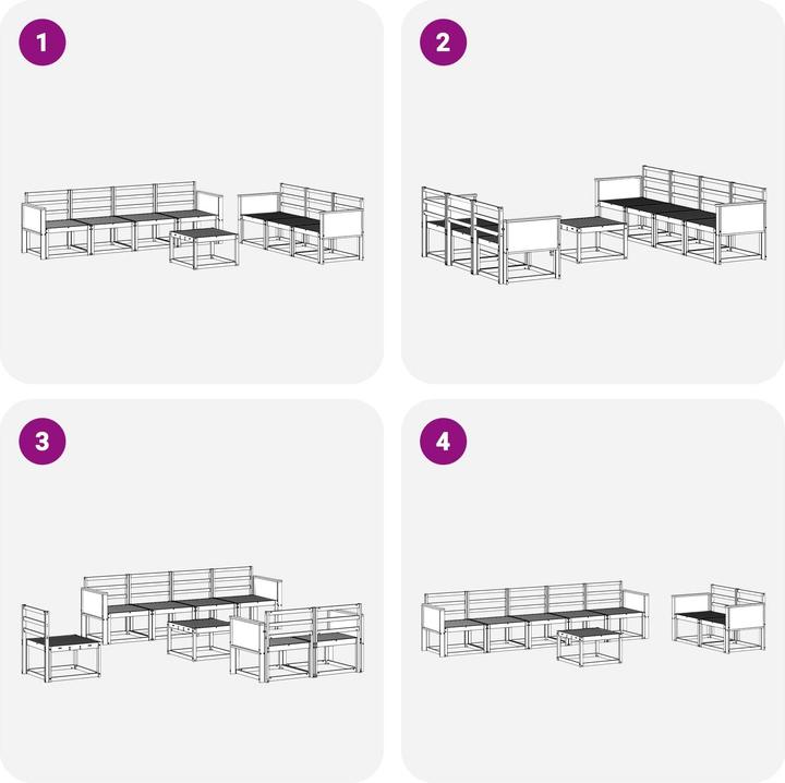 Produktbild vidaXL Outdoor-Sofa