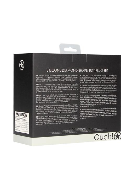 Produktbild Ouch! Diamond Shape Butt Plug Set