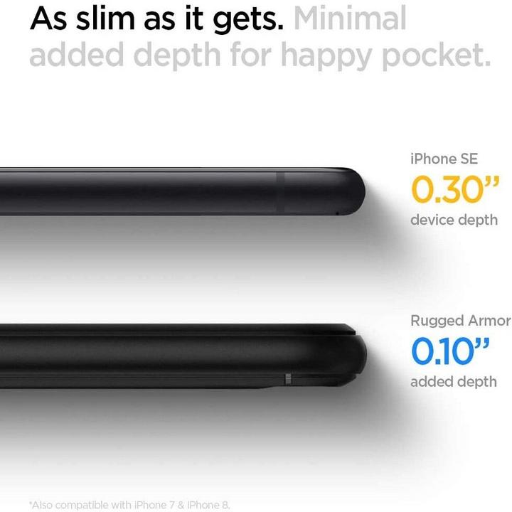 Actual product image Spigen Rugged Armor (Apple iPhone SE (2nd Gen), Apple iPhone SE (3rd Gen))