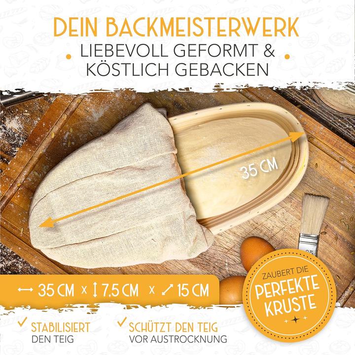 Produktbild Krustenzauber Gärkörbchen & Bäckermesser-Set