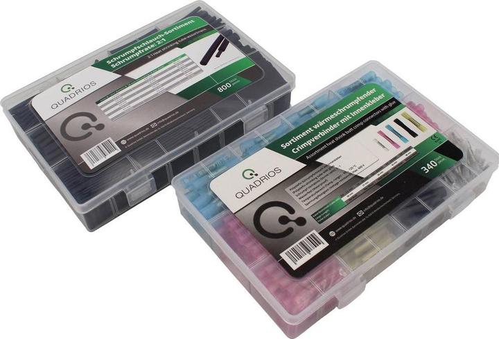 Produktbild Quadrios Stossverbinder Set Schrumpf Crimpverbinder und Schrumpfschläuche 1140 Teile